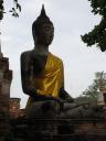 Buddha statue dressed in golden robe